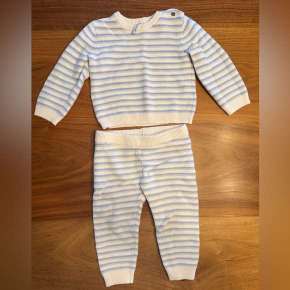 Janie and Jack Other - Janie and Jack Blue Striped Knit Set, size 18-24mo